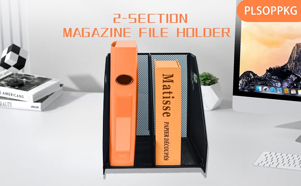 2-compartment open-fronted file and book organiser