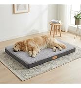 Patas Lague Orthopedic XL Dog Bed Large Sized Dog 48''X30'', Soft Waterproof Egg Crate Foam Large...