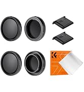 K&F Concept E Mount Body Cap & Rear Lens Cover for Sony Nex E Mount A6700 A6600 A6500 A6400 A6300...