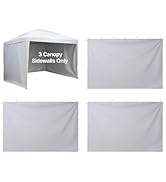 VEVOR Canopy Sidewalls, Fit for 10 x 10 ft Pop Up Canopy Tent, Tent Side Walls with Waterproof an...