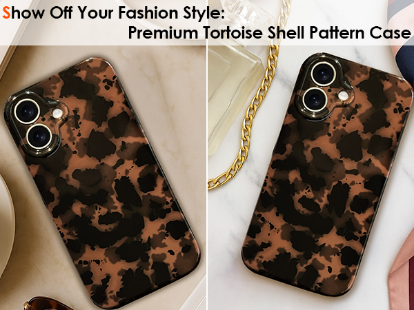 Show Off Your Fashion Style:Premium Tortoise Shell Leopard Pattern Case