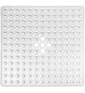 Yimobra Shower Mat for Bathtub, 21 x 21 Inches Bath Tub Square Mats, Non-Slip with Drain Holes, S...