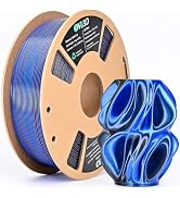 OVV3D Silk PLA Filament 1.75mm, Dual Color PLA Filament 3D Printer Filament, Black Blue 3D Printi...