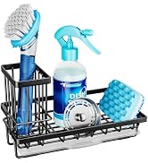 Consumest Sponge Holder for Kitchen Sink - Kitchen Sink Caddy Organizer with Removable Drip Tray ...