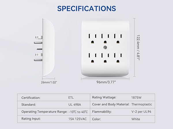 6 OUTLETS EXTENDRE
