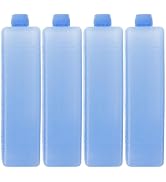Housoutil Reusable Ice Packs for Lunch Boxes, 4pcs Fillable Ice Blocks for Portable Air Condition...