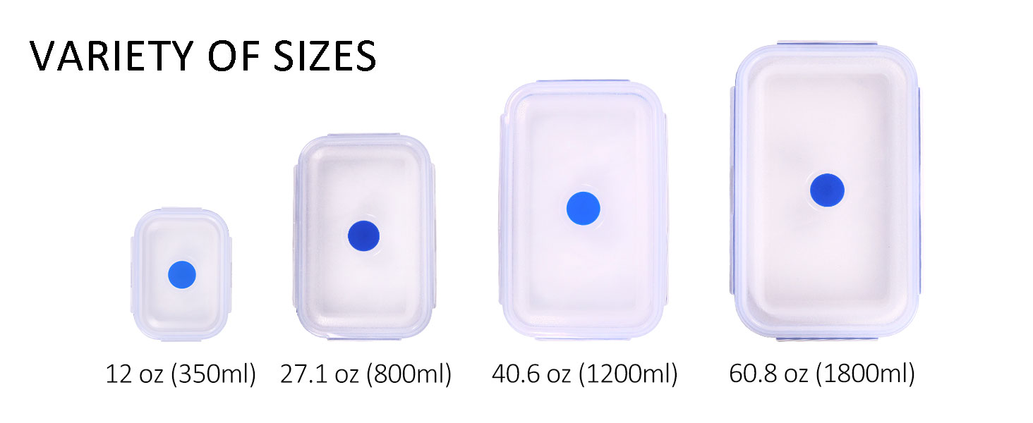 Translucent Collapsible Silicone Food Storage Containers with Lids