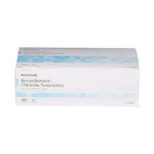 Front view of McKesson Benzalkonium Chloride Sanitizing Wipes