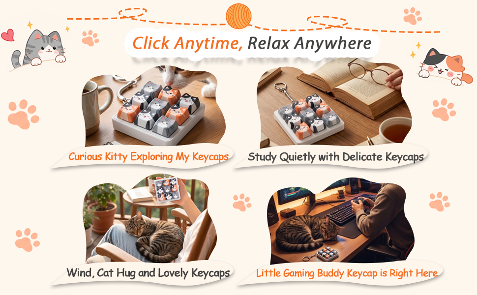 Multi-way to Use Cat Shape Keyboard Fidget