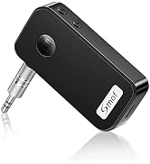 Smof Aux Bluetooth Adapter for Car,Bluetooth 5.0 Receiver/Portable Hands-Free Call/Car Stereo Mus...