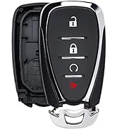 Key Fob Shell for Chevrolet 2016-2020, Alliskeys 4-Button Smart Key Case Cover Replacement for Ch...