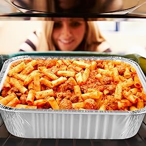 8 x 8 Aluminum Foil Pans with Plastic Lids (25 Pack) - 8 Inch Foil Pans with Lids - Recyclable
