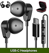 APETOO USB C Headphones for iPad iPhone 16 Pro Max 15 Plus, Samsung S25 S24 Ultra S23 FE S22 S21,...