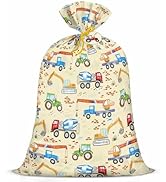 Loveinside Extra Large Plastic Gift Bag, Giant Gift Bag Printed Children's Cartoon Car Excavator,...