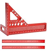 3D Multi-Angle Measuring Ruler, 22.5-75 Degree Measuring Ruler with Angle Pin, Premium Carpenter ...