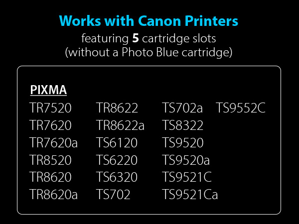 Smart Ink Canon 280 5 and 10 pack for canon tr8620a ink for tr8520