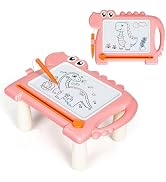 Dinosaur Magnetic Doodle Board Table for Toddlers, Color Drawing & Writing Sketch Pad Educational...