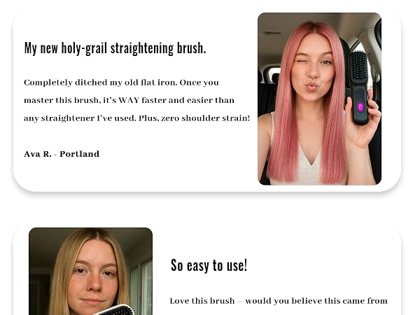 numoya portable straightener brush