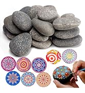 BigOtters Painting Rocks, 20 Natural Rocks for Painting Kindness Rocks Range from About 2 to 3 in...