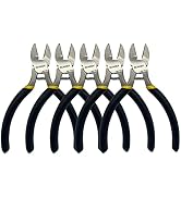 BOOSDEN 5" Diagonal Cutters,5 Pack Wire Cutters,DIY Cutting Pliers,Spring Loaded Side Cutters, Wi...
