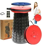 ALEVMOOM 2025 Upgraded XXL 19.7" Collapsible Stool with Cushion, 1000lbs Max Weight Heavy Duty Po...