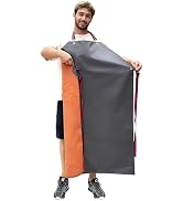GoldPig Thick Rubber Apron, Waterproof Apron for Dishwashing, Heavy Duty Chemical Resistant for B...