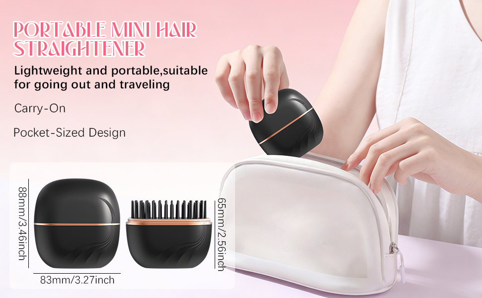 Anti-Scald Mini Hair Straightener, Suitable For Home And Travel Use