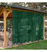 SpaceDresser Waterproof Outdoor Sheer Curtains for Patio - 2 Panels Rod Pocket Indoor Voile Sheer...