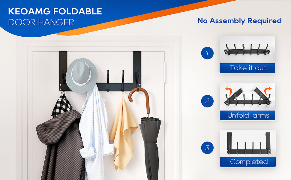 KEOAMG foldable door hanger - No Assembly Required