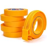 ADHES Washi Masking Tape with Dispenser, 0.94 Inch x 60 Yards x 6 Rolls, Easy Tear Painters Tape ...