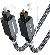 Digital Optical Audio Cable 6ft, Fiber Optic Toslink SPDIF Cord Compatible with TV Sound Bar Home...