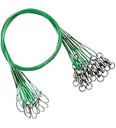 AMYSPORTS Saltwater Steel Fishing Leader Wire Stainless Swivel Fishing Leader Freshwater High Str...