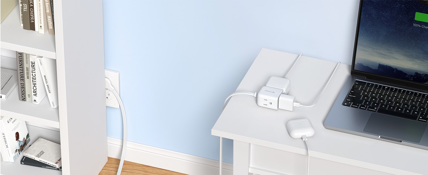 flat plug power strip