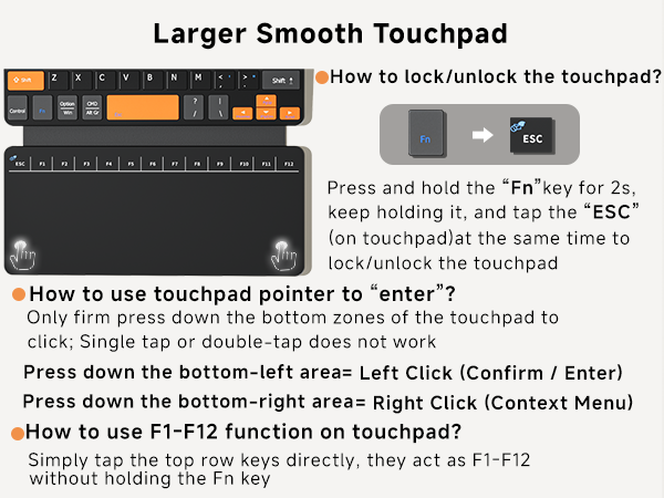 mini keyboard with touchpad