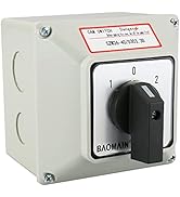 Baomain Universal Rotary Changeover Switch SZW26-40/D303.3D with Master Switch Exterior Box 660V ...