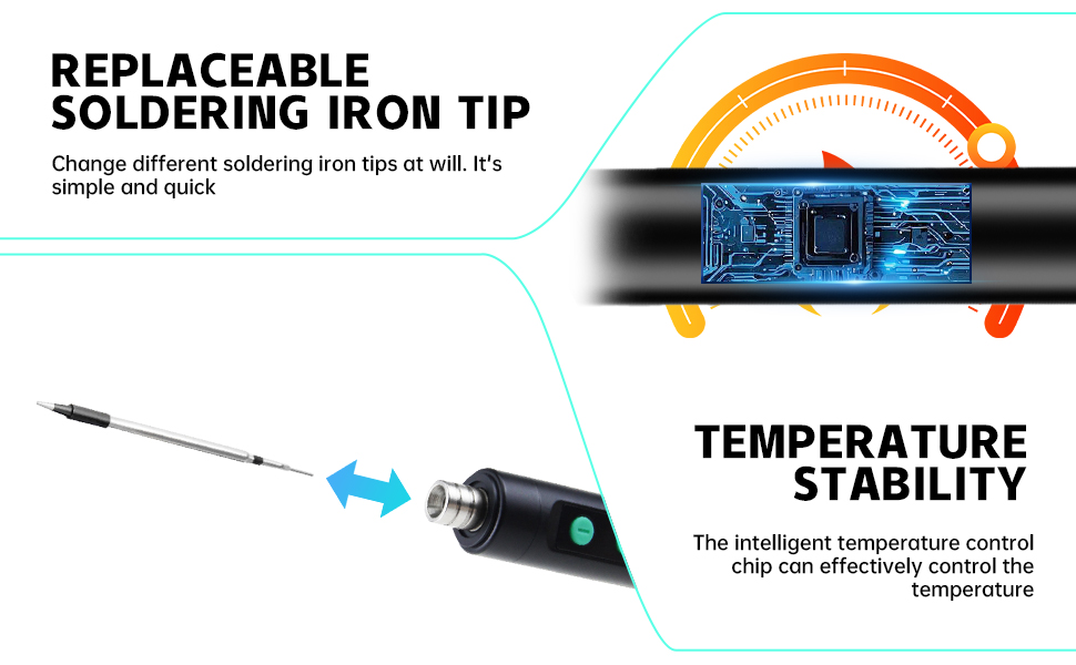 Replaceable soldering iron tip