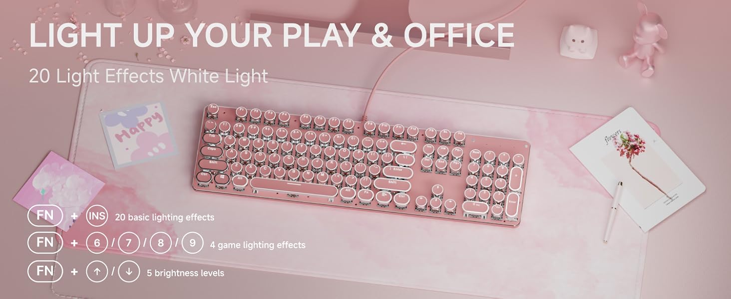 20 backlit white light