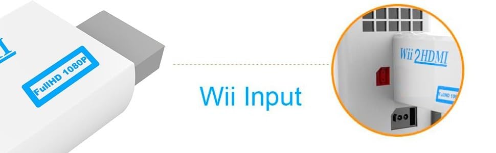 Wii to HDMI Converter for Full HD Device with All Wii Display Modes