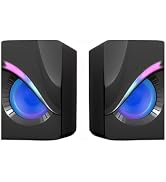 odopodop RGB Computer Speakers with Bluetooth 5.0, USB Powered PC Sound Bar with Inline Control &...