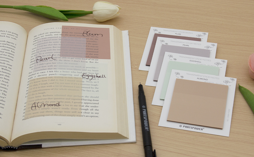 transparent sticky notes
