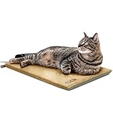 K&H Pet Products Heated Cat Bed Pad for Indoor Cats, Thermo-Kitty Mat Calming Warm Pet Heating Pa...