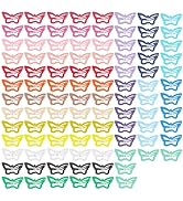 Butterfly Hair Clips (100-Pack 20 Colors) Non-Slip Snap Barrettes for Girls, Women, Toddlers - 1....
