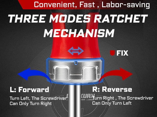 three modes ratchet mechanism