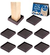 Fursafe&Q Rubber Caster Cups, Non Slip Furniture Pads Hardwood Floors -Furniture Coasters Cups wi...