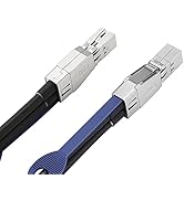 RamboCables Mini SAS SFF-8644 to SFF-8644 Cable 3ft(1m) 12G External, Mini SAS 26pin (SFF-8644) M...