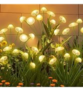 KAQ 4PK 32LED Solar Garden Lights Outdoor Waterproof | Solar Mushroom Lights for Outside Sway by ...