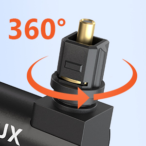 90 degree optical audio cable