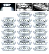 PSDRIQQ 20Pack 3.7 Inch 4 LED Marine Boat Interior Lights, DC12-24V Waterproof Courtesy Lamp Deck...