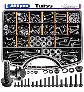 Taiss 400PCS Metric Flange Bolt Assortment kit,10.9 Grade M6x1.0, M8x1.25, M10x1.5 Bolts (12mm to...