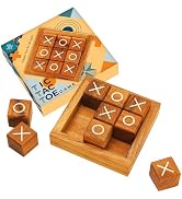 BSIRI Wooden Tic Tac Toe Game Table Living Room Decor Home Office Coffee Table Small Desk Bar Tab...